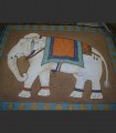 500 - Elefante arazzo, tempera su cotone, epoca Mughal, 19th secolo, India