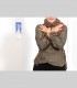 520 - Giacca "Petalo", pashmina, seta, fiocchi di lino