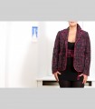529 - Giacca blazer, pashmina, seta e lino