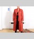 534 - Cappotto smilzo, lino, seta e velluto