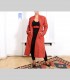 534 - Cappotto smilzo, lino, seta e velluto