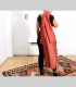 534 - Cappotto smilzo, lino, seta e velluto