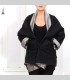 080 - Giacca kimono double face, panno di pashmina e shantung di seta
