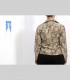 577 - Camicia, seta stampata, collo alzato