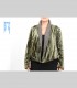615 - Giacca double face corta, pashmina e velluto di seta
