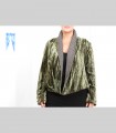 615 - Giacca double face corta, pashmina e velluto di seta