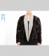 616 - Giacca double face corta, pashmina, velluto di seta