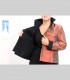 627 - Giacca double face, panno di pashmina e taffetà di seta, collo alto