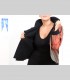 627 - Giacca double face, panno di pashmina e taffetà di seta, collo alto
