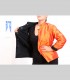 628 - Giacca double face, pashmina, taffetà di seta, collo coreano