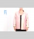 630 - Giacca double face, pashmina e taffetà di seta, collo coreano