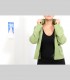 636 - Giacca corta blazer, lana, tessuto bouclé