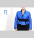 645 - Giacca kimono double face, corta, panno di pashmina, shantung di seta