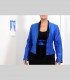 645 - Giacca kimono double face, corta, panno di pashmina, shantung di seta