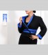 645 - Giacca kimono double face, corta, panno di pashmina, shantung di seta