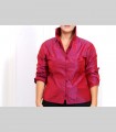 671 - Giacca-Camicia, taffetà di seta, collo alzato