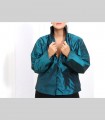 672 - Giacca-Camicia, taffetà di seta, collo alzato