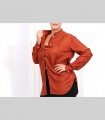 675 - Camicia, seta 21 grammi, collo coreano