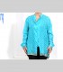 684 - Camicia ampia, seta 21 grammi broccato
