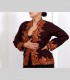 702 - Giacca double face, pashmina ricamata, seta antica