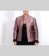 706 - Giacca Smilza double face, bouclé di pashmina, taffetà di seta, collo coreano