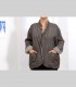 715 - Giacca morbida, pashmina, collo coreano
