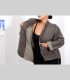 715 - Giacca morbida, pashmina, collo coreano