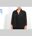 725 - Camicia "Virgola", chiffon di seta broccato