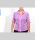 728 - Camicia "Virgola", chiffon di seta broccato