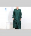 740 - Camicia lunga, seta antica, broccato