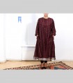 741 - Camicia lunga, seta antica, broccato