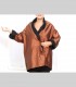 750 - Giacca kimono double face, panno di pashmina e shantung di seta