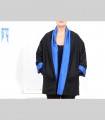 751 - Giacca kimono double face, panno di pashmina e shantung di seta