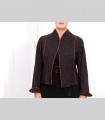 763 - Giacca kimono, tessuto di tasmania e fiocchi di lino