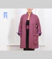 786 - Giacca tre quarti in pura pashmina, manica raglan