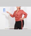 792  - Camicia incrociata, chiffon di seta broccato