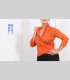 794 - Camicia incrociata, chiffon di seta broccato