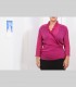 795 - Camicia incrociata, chiffon di seta broccato