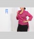 796 - Camicia incrociata, chiffon di seta broccato