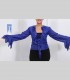 827 - Camicia "Pirò", collo con rouches, seta leggera