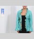 830 - Camicetta-casacca, collo con rouches, seta leggera