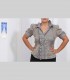832 - Camicia "Virgola", chiffon di seta broccato