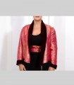 768 - Giacca kimono double face, broccato di seta e velluto di seta