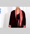 769 - Giacca kimono double face, broccato di seta e velluto di seta