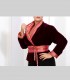 769 - Giacca kimono double face, broccato di seta e velluto di seta