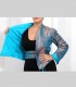 771 - Giacca kimono double face, broccato di seta e taffetà