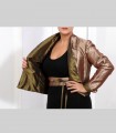 773 - Giacca kimono double face, broccato di seta e taffetà