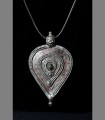 885 - Raro e antico pendente Lingam, argento, 18th secolo, India