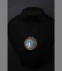 893 - Antique Afghan pendant - silver and turquoise  (early 20th century)