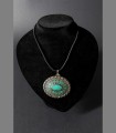 898 - Venduto - Pendente, argento, turchese, Mazar-i Sharif, 19th secolo, Afghanistan